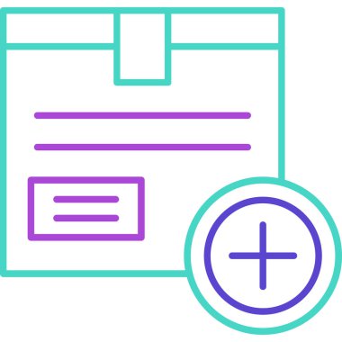 Web Kullanımı için Kutu Simgesi, Vektör İllüstrasyonu