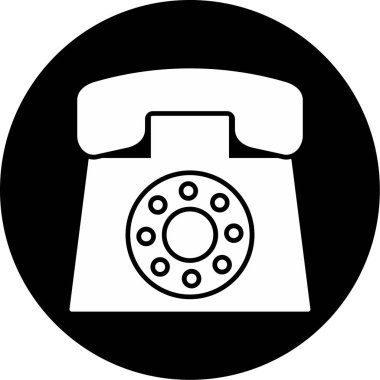 Web Kullanımı için İş Telefon Simgesi, Vektör İllüstrasyonu