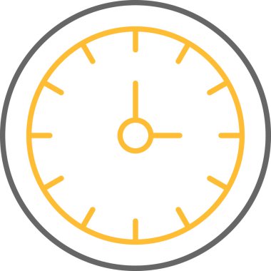 Web Kullanımı için Saat Simgesi, Vektör İllüstrasyonu