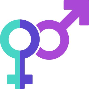 Web Kullanımı için Cinsiyet Simgesi, Vektör İllüstrasyonu