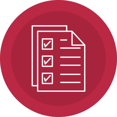 Web Kullanımı için Kontrol Listesi Simgesi, Vektör İllüstrasyonu