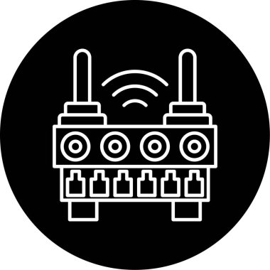 Wifi Yönlendirici Simgesi, Web Kullanımı için Vektör İllüstrasyonu