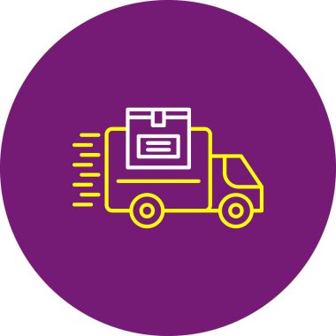 Web kullanımı için Taşıma Aracı Simgesi, Vektör İllüstrasyonu