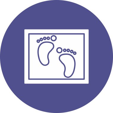 Web Kullanımı için Ayak İzi Simgesi, Vektör İllüstrasyonu