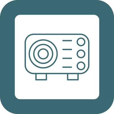 Web Kullanımı için Projektör Simgesi, Vektör İllüstrasyonu