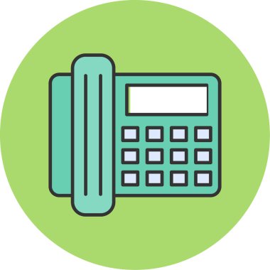 Web Kullanımı için Telefon Simgesi, Vektör İllüstrasyonu