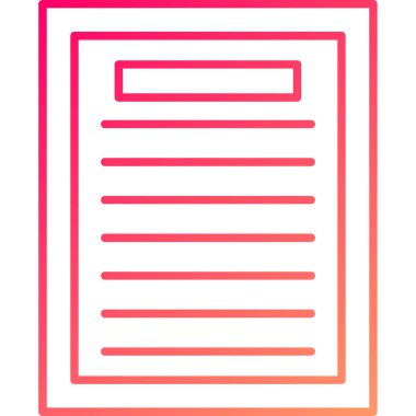 Web Kullanımı için Not Simgesi, Vektör İllüstrasyonu