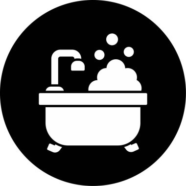 Web Kullanımı için Bath Simgesi, Vektör İllüstrasyonu