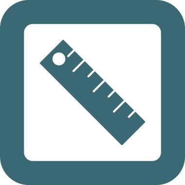 Web Kullanımı için Cetvel Simgesi, Vektör İllüstrasyonu