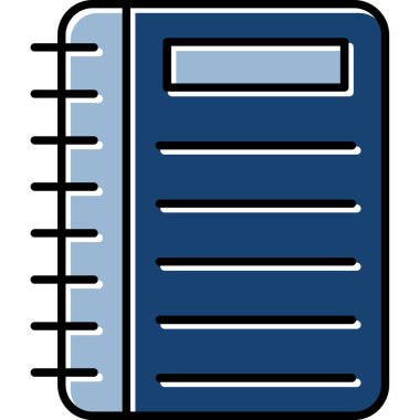 Web Kullanımı için Not Defteri Simgesi, Vektör İllüstrasyonu