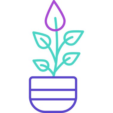 Web Kullanımı için Bitki Simgesi, Vektör İllüstrasyonu