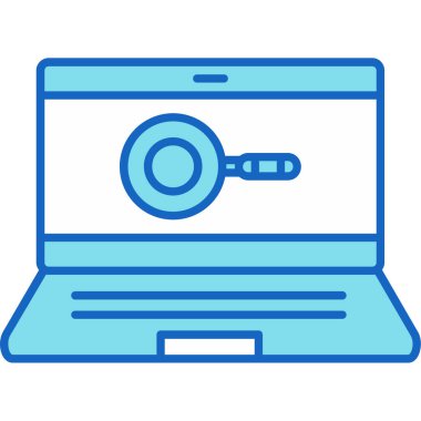 Web Kullanımı için dizüstü bilgisayar simgesi, Vektör İllüstrasyonu