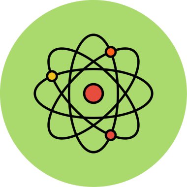 Web Kullanımı için atom Simgesi, Vektör İllüstrasyonu