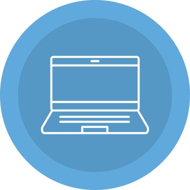 Web Kullanımı için dizüstü bilgisayar simgesi, Vektör İllüstrasyonu