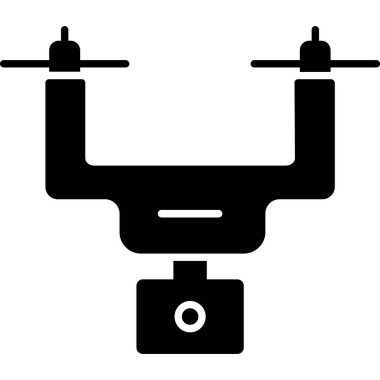 Web Kullanımı için Kamera Drone Simgesi, Vektör İllüstrasyonu