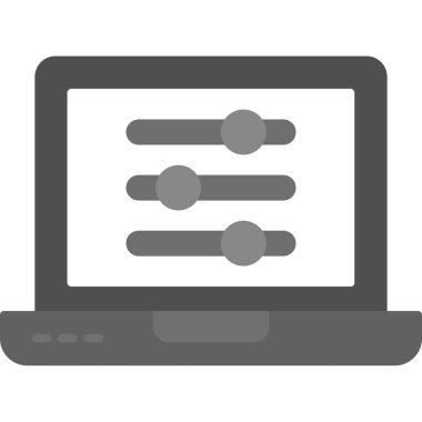 Web Kullanımı için Ayarlar Simgesi, Vektör İllüstrasyonu