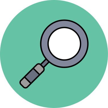 Web Kullanımı için Büyütme Cam Simgesi, Vektör İllüstrasyonu