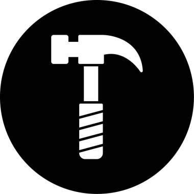 Çekiç Simgesi, Web Kullanımı için Vektör İllüstrasyonu