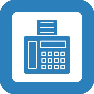 Web kullanımı için faks Simgesi, Vektör İllüstrasyonu