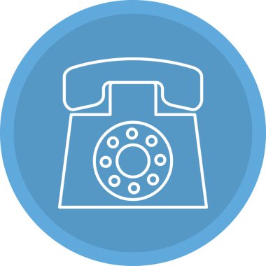 Web Kullanımı için İş Telefon Simgesi, Vektör İllüstrasyonu