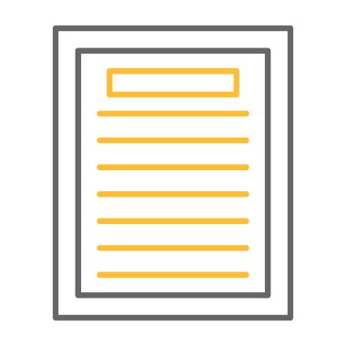 Web Kullanımı için Not Simgesi, Vektör İllüstrasyonu