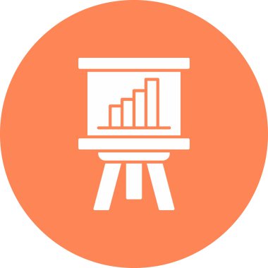 Web Kullanımı için Sunum Simgesi, Vektör İllüstrasyonu