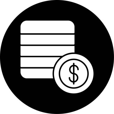 Web Kullanımı için Para Simgesi, Vektör İllüstrasyonu