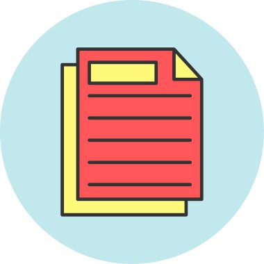 Web Kullanımı için Belge Simgesi, Vektör İllüstrasyonu