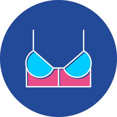 Web Kullanımı için Sütyen Simgesi, Vektör İllüstrasyonu