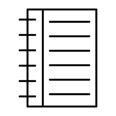 Not Defteri. svg Simgesi, Web Kullanımı için Vektör İllüstrasyonu