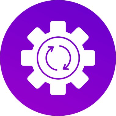 Cogwheel Simgesi, Web Kullanımı için Vektör İllüstrasyonu