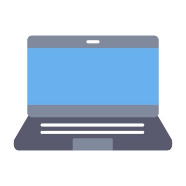 Web Kullanımı için dizüstü bilgisayar simgesi, Vektör İllüstrasyonu