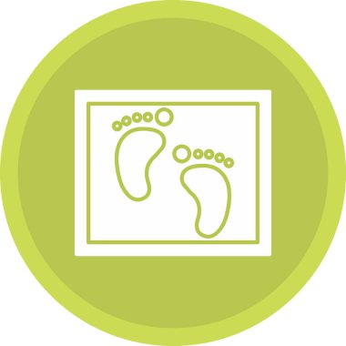 Web Kullanımı için Ayak İzi Simgesi, Vektör İllüstrasyonu