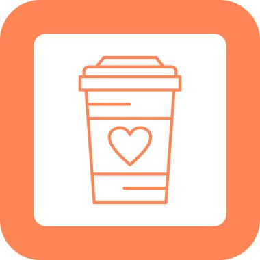 Kahve Kupası Simgesi, Web Kullanımı için Vektör İllüstrasyonu