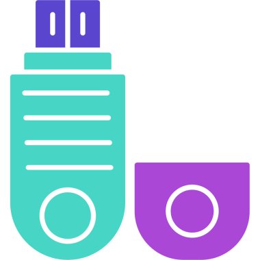 Web Kullanımı için Pendrive Simgesi, Vektör İllüstrasyonu