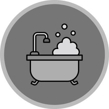 Web Kullanımı için Bath Simgesi, Vektör İllüstrasyonu