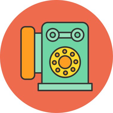 Web kullanımı için Telefon Çevirme Simgesi, Vektör İllüstrasyonu