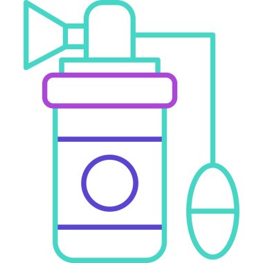 Web Kullanımı için Göğüs Pompası Simgesi, Vektör İllüstrasyonu