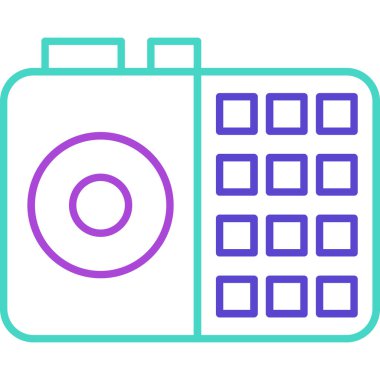 Web Kullanımı için Eski Telefon Sözcüsü Simgesi, Vektör İllüstrasyonu