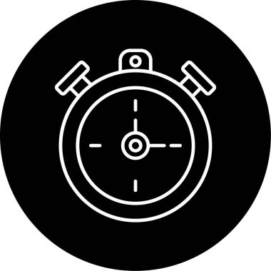 Stopwatch Simgesi, Web Kullanımı için Vektör İllüstrasyonu