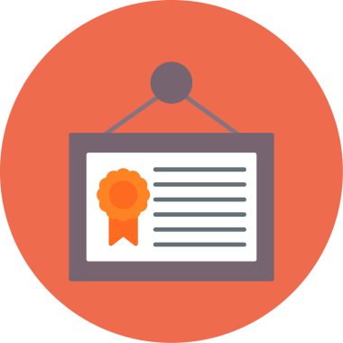 Web Kullanımı için Diploma Simgesi, Vektör İllüstrasyonu