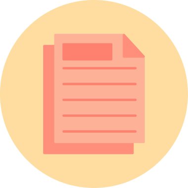 Web Kullanımı için Belge Simgesi, Vektör İllüstrasyonu