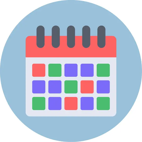 Web Kullanımı için Takvim Simgesi, Vektör İllüstrasyonu