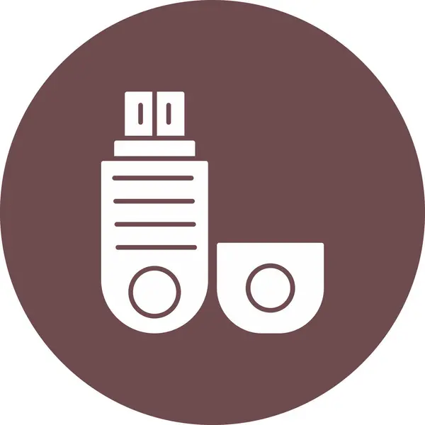 Web Kullanımı için Pendrive Simgesi, Vektör İllüstrasyonu