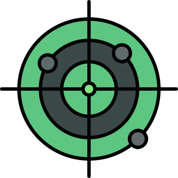 Web Kullanımı için Radar Simgesi, Vektör İllüstrasyonu