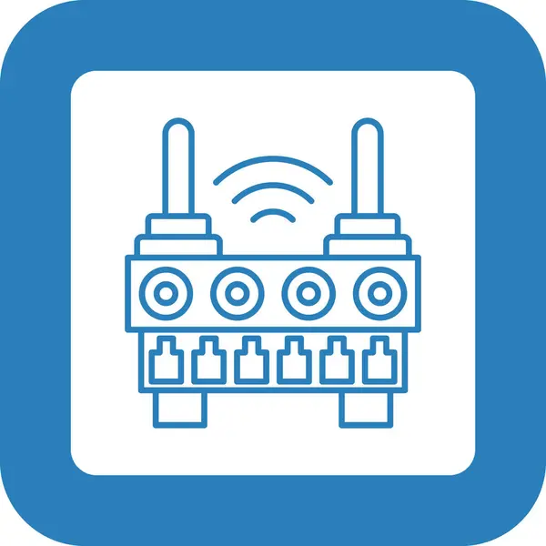 Wifi Yönlendirici Simgesi, Web Kullanımı için Vektör İllüstrasyonu