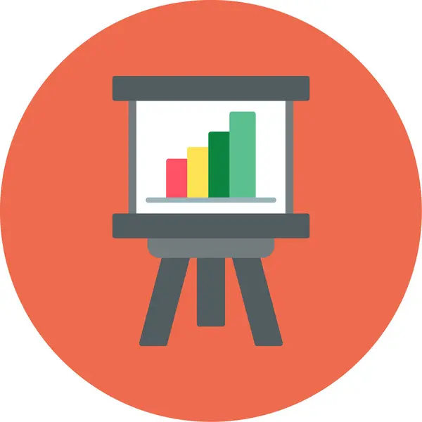 Web Kullanımı için Sunum Simgesi, Vektör İllüstrasyonu