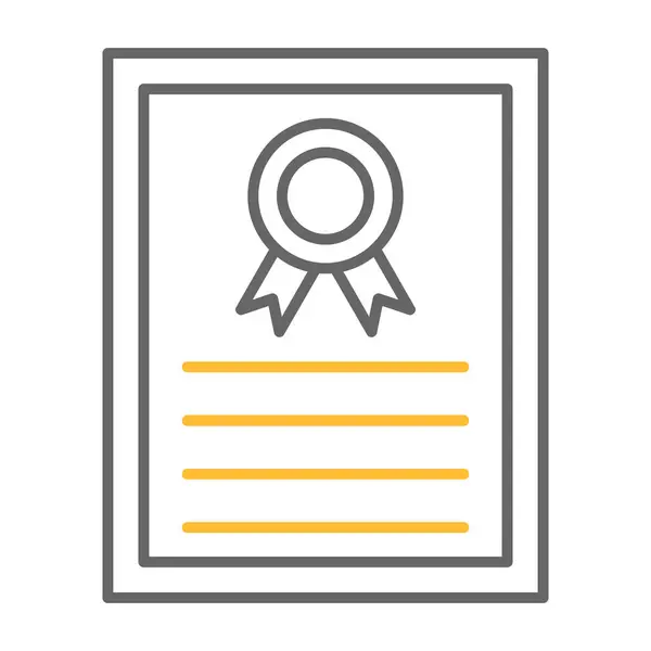 Web Kullanımı için Sertifika Simgesi, Vektör İllüstrasyonu