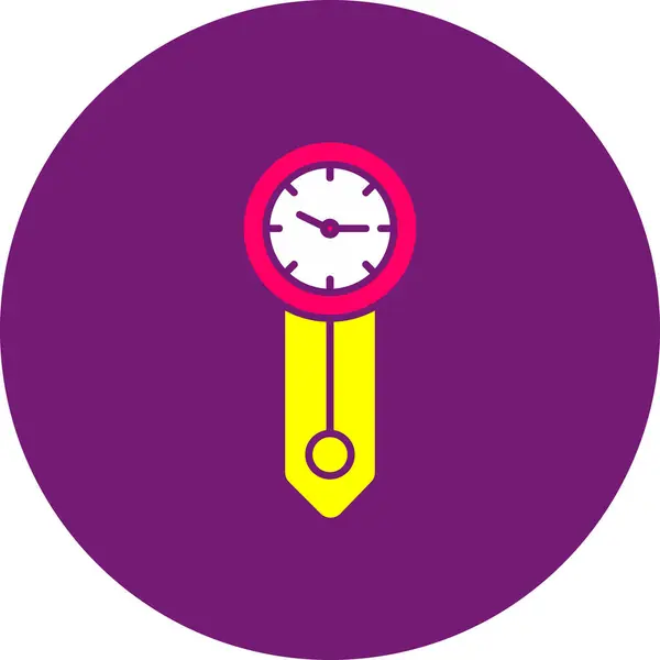 Web Kullanımı için Duvar Saati Simgesi, Vektör İllüstrasyonu