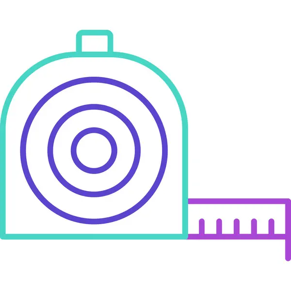 Web Kullanımı için Teyp Simgesi Ölçümü, Vektör İllüstrasyonu